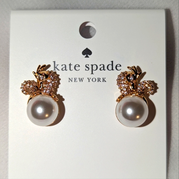 Kate Spade Dazzling Dragon Studs - post back🐉🪙💎 - Picture 12 of 16